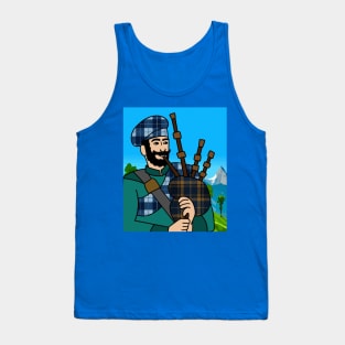 Scot With Bagpack Music Culture Tank Top